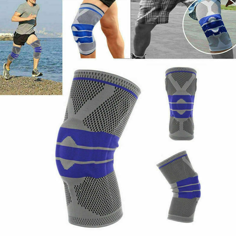 1PCS Patchwork Knee Brace Support Sports Nylon Sleeve Pad Compression Sport Pads Running Basket Elbow Knee Pads