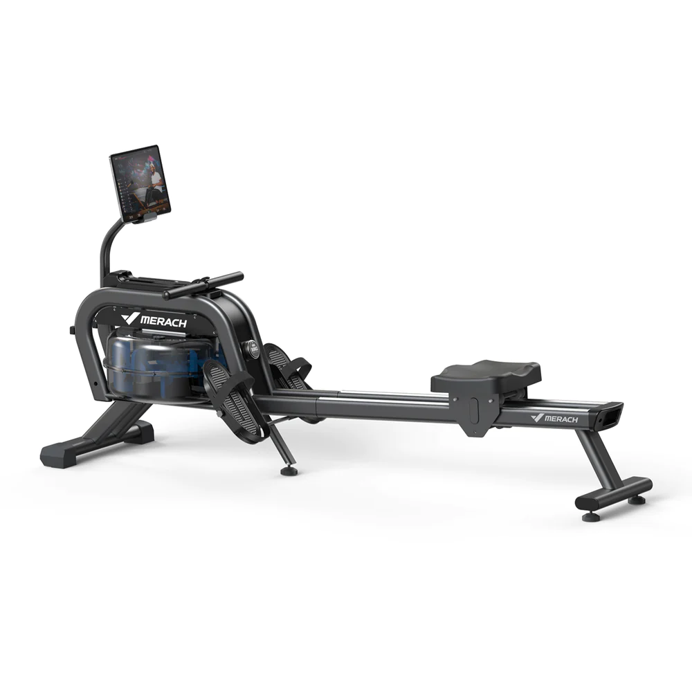 Alves Oak Wood Water Resistance Rowing Machine With Digital Display