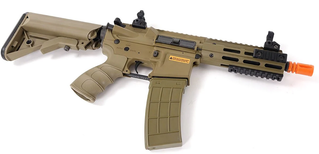 Airsoft Tippmann Metal Recon AEG M4 CQB + MOSFET Shorty 6" Barrel Tan