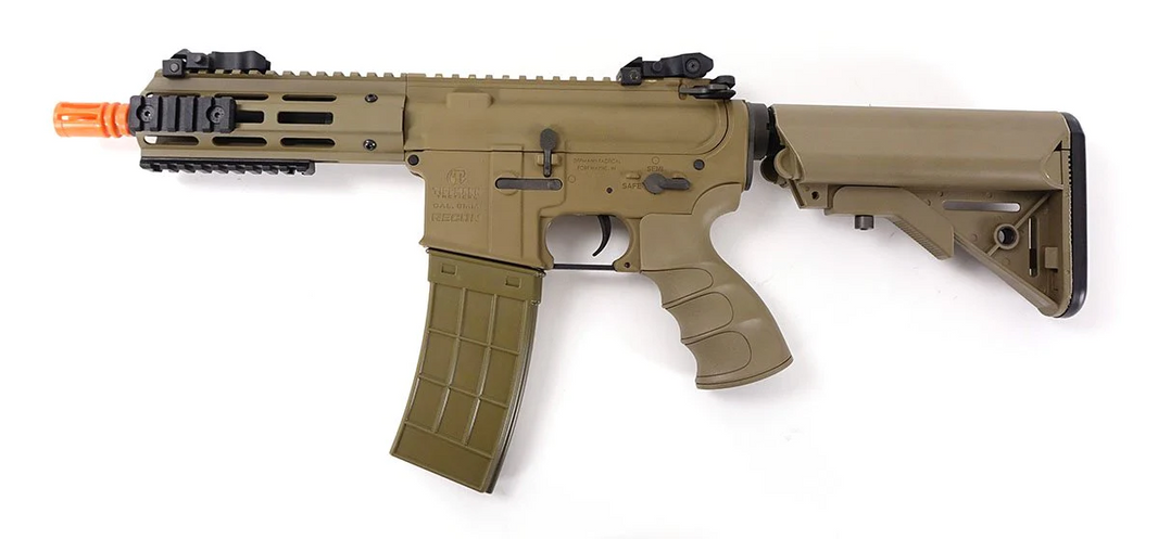 Airsoft Tippmann Metal Recon AEG M4 CQB + MOSFET Shorty 6" Barrel Tan