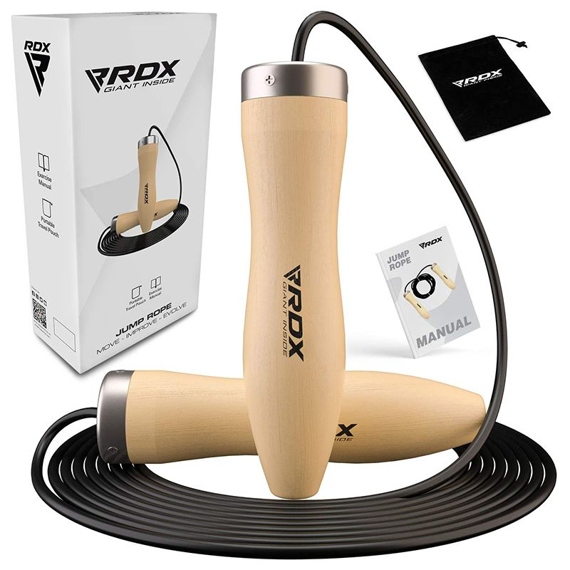BR 10.3FT WOODEN HANDLES JUMP ROPE by RDX