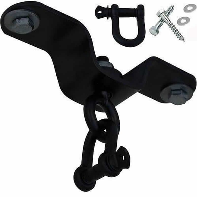 BLACK HEAVY DUTY CEILING MOUNT BRACKET WITH HOOK FOR PUNCH BAGS by RDX