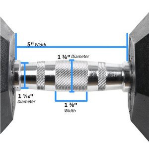 20lbs Dumbell Hex with Ergo Handles Pair