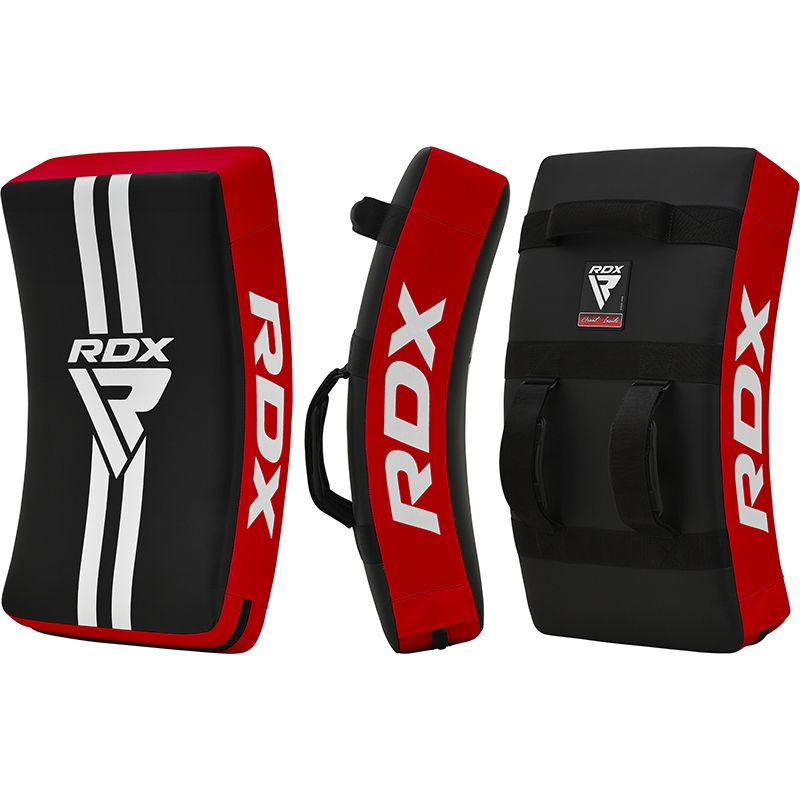 T1 GEL PADDED CURVED KICK SHIELD WITH NYLON HANDLES by RDX