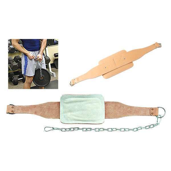 Heavy-Duty Leather Dip Belt with Chain