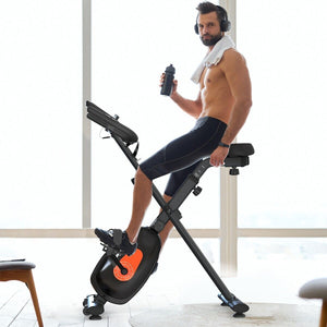 Foldable Exercise Bike Smart Stationary Cycling Bicycle for Home Fitness