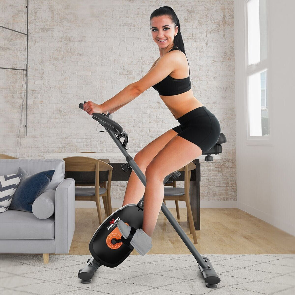 Foldable Exercise Bike Smart Stationary Cycling Bicycle for Home Fitness
