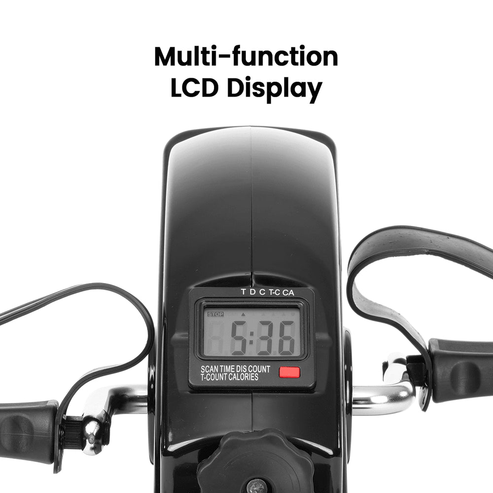 Under Desk Mini Exercise Bike with LCD Portable Pedal Exerciser Office Fitness