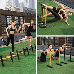 Dip Station Heavy Duty Dip Bar Stand Fitness Workout Adjustable Parallel Bars