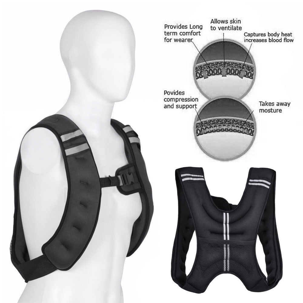 15LB Weighted Vest Exercise Training Adjustable Strap