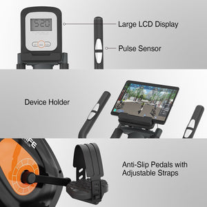 Foldable Exercise Bike Smart Stationary Cycling Bicycle for Home Fitness