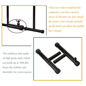 Dip Station Heavy Duty Dip Bar Stand Fitness Workout Adjustable Parallel Bars