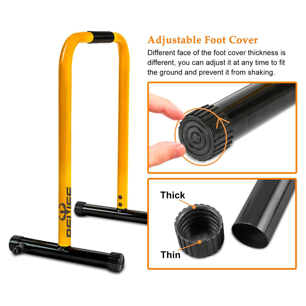 Dip Station Heavy Duty Dip Bar Stand Fitness Workout Adjustable Parallel Bars