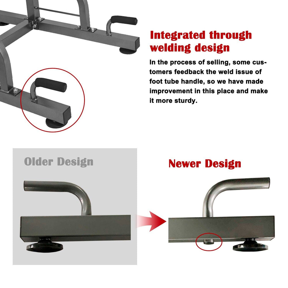 RELIFE Power Tower Dip Station Pull up Bar for Home Gym Strength Training 330Lbs