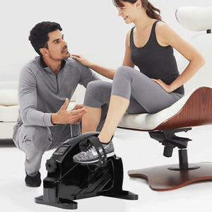 Under Desk Mini Exercise Bike with LCD Portable Pedal Exerciser Office Fitness