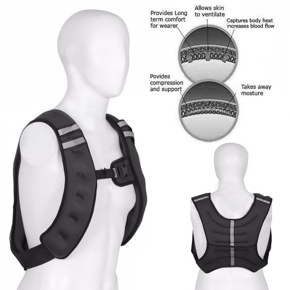 15LB Weighted Vest Exercise Training Adjustable Strap