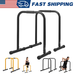 Dip Station Heavy Duty Dip Bar Stand Fitness Workout Adjustable Parallel Bars