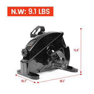 Under Desk Mini Exercise Bike with LCD Portable Pedal Exerciser Office Fitness
