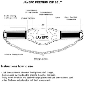 Weight Lifting Dip Belt Exercise Belt Fitness Home Gym Body Building Belt Dips