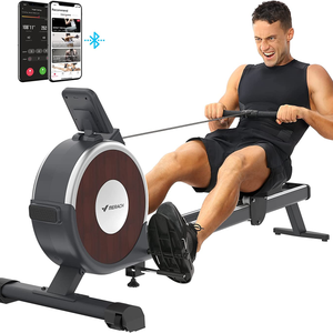 Rowing Machine, MERACH Bluetooth Magnetic Rower Machine with Dual Slide Rail, 16