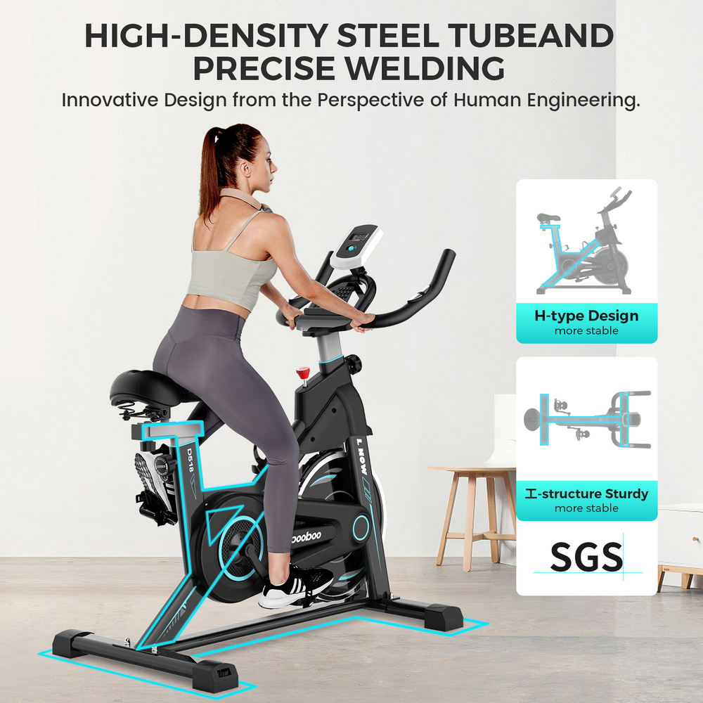 Pooboo Indoor Cycling Bike Stationary Exercise Bike Home Cardio Workout Machine