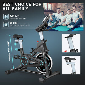 Pooboo Indoor Cycling Bike Stationary Exercise Bike Home Cardio Workout Machine