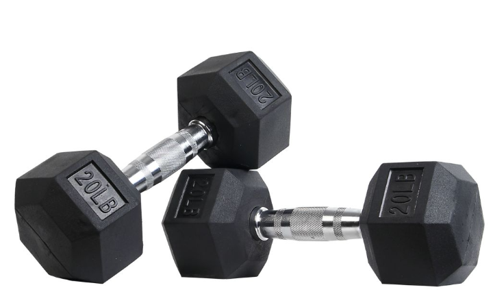 20lbs Dumbell Hex with Ergo Handles Pair