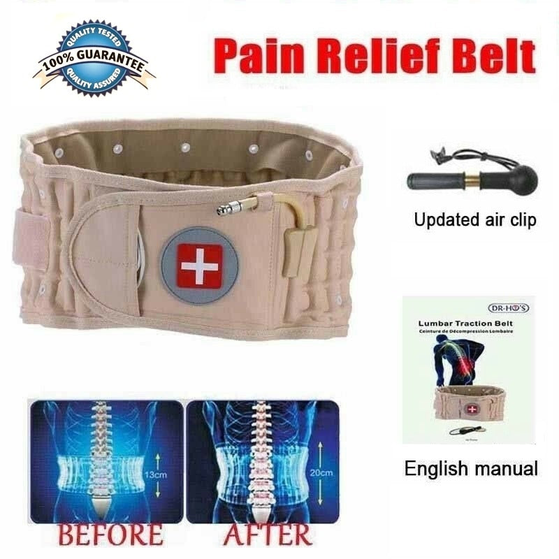 Lumbar Spinal-air Decompression Back Belt Air Traction Waist Protect Belt Pain Lower Lumbar Support Fit for 29 inches -49 inches