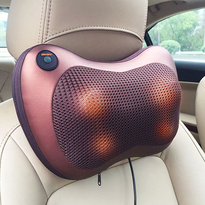 electric massage pillow Infrared Heating Kneading Neck Shoulder Back Car Chair Shiatsu Massager Mat Device