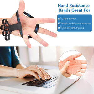 Silicone Wrist Stretcher Finger Exercise Trainer Finger Tension Circle Five Fingers