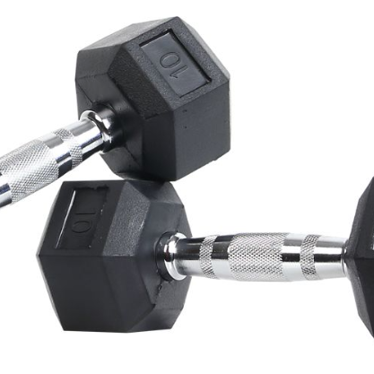 10lbs Dumbell Hex with Ergo Handles Pair