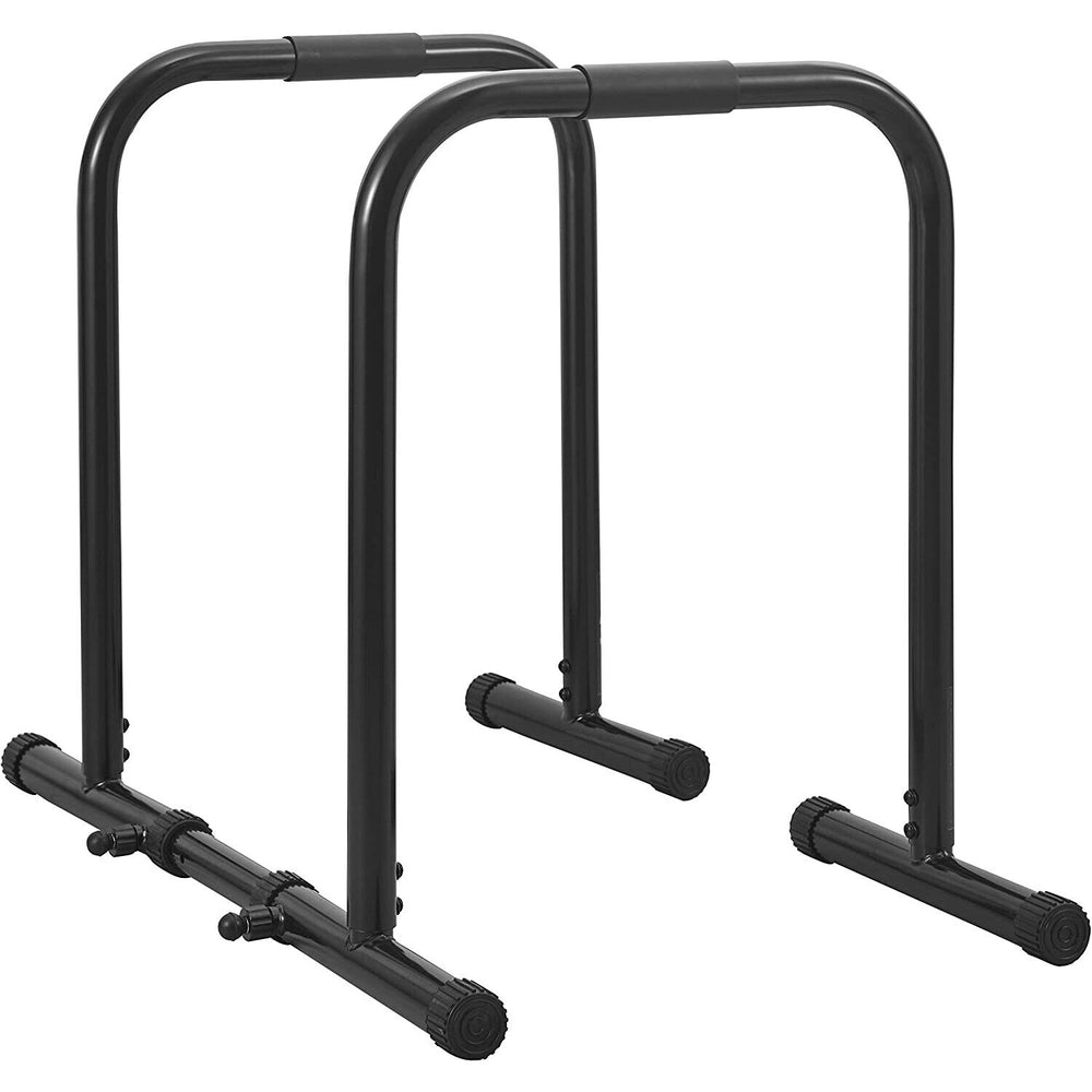 Dip Station Heavy Duty Dip Bar Stand Fitness Workout Adjustable Parallel Bars