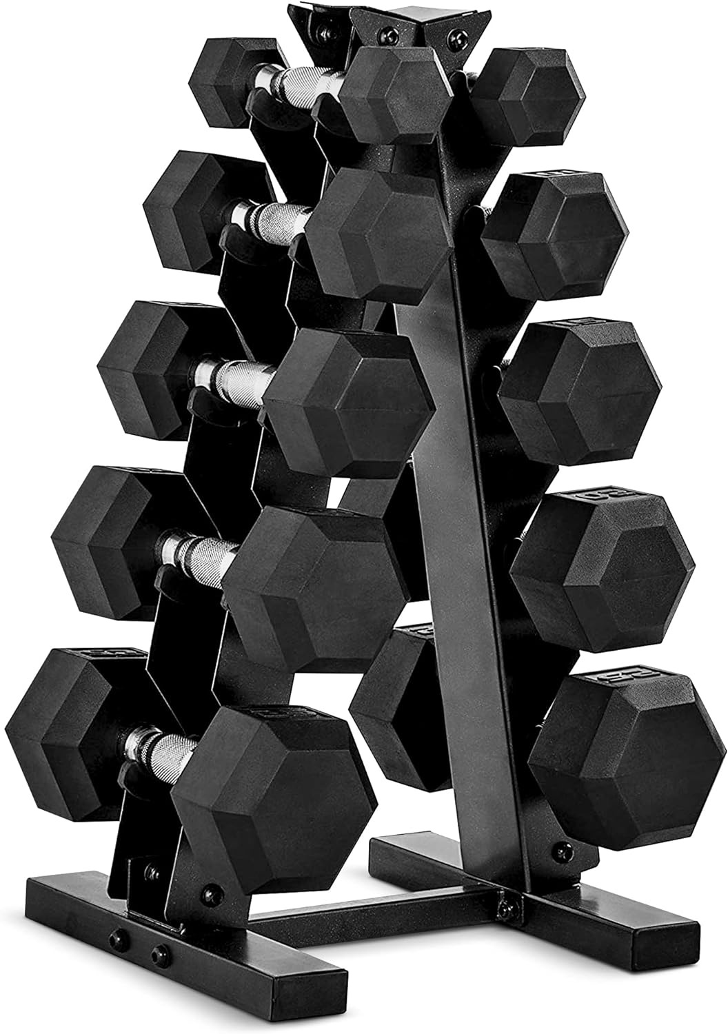 150 LB Dumbbell Set with Rack