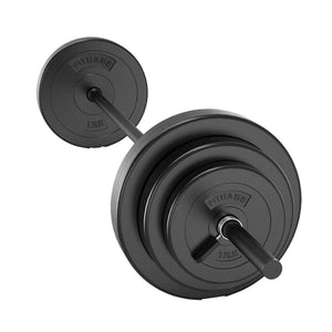Rubber Adjustable Barbell Weight Set 45Lb Fitness Weights Lifting for Home Gym