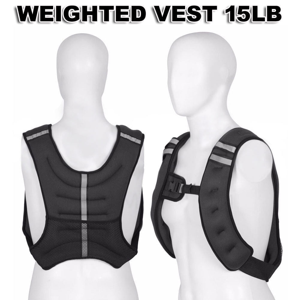 15LB Weighted Vest Exercise Training Adjustable Strap