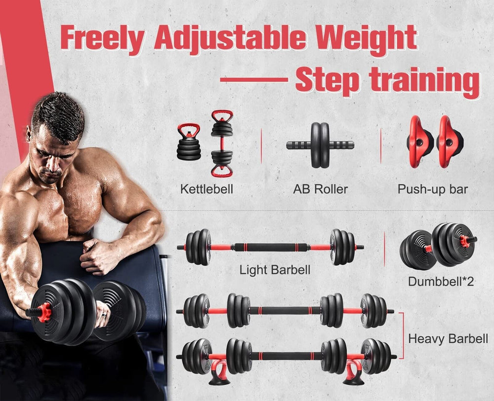 6in1 Adjustable Weight Dumbbell Set