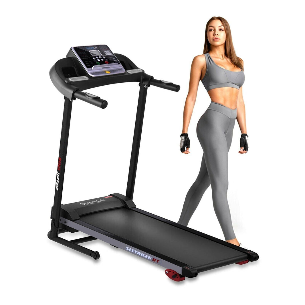 Serenelife Folding Treadmill Motorized Running Machine 3''LCD Display